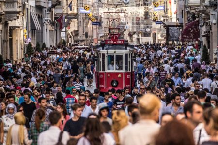 Shopping in Istanbul - Istiklal Street is A Long Pedestrian Street Stretches to Taskim Square
