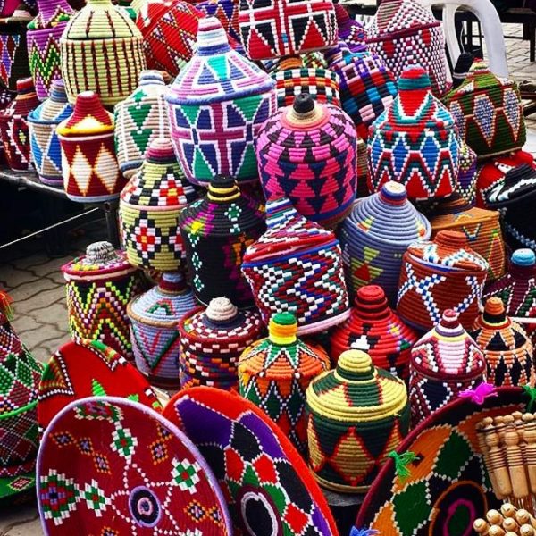 Africa Travel Tips - Berber baskets Are Used in Restaurants And Storing Items Inside 