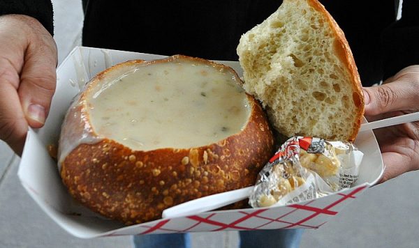Best Dishes to Try in San Francisco -Clam Chowder From Fisherman’s Wharf Seafood Shop