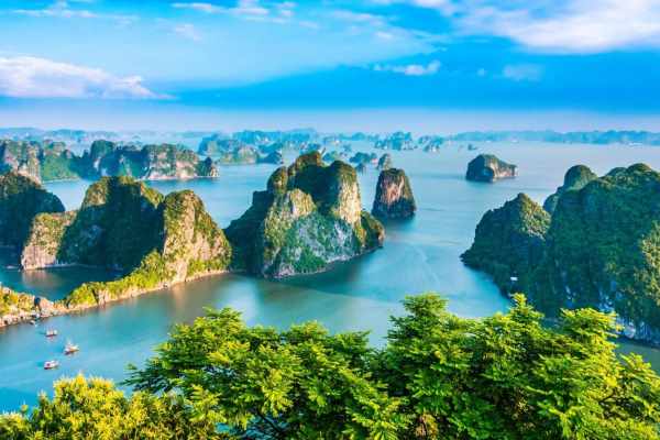 Hạ Long Bay is Located in Northeastern Vietnam Made Out of thousands of limestone islands