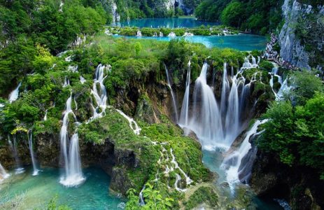 Waterfalls World Famous - Plitvice Falls is Located in Eastern Europe With 77 Meters in Height