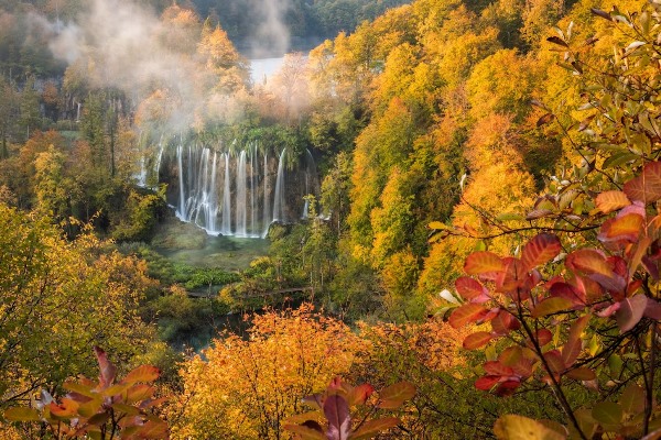 Plitvice Lakes National Park on UNESCo Heritage List with Beautiful Hiking Trails