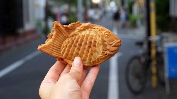 Best Japanese Street Food in Tokyo - Taiyaki Traditionally Filled With Red Bean Paste