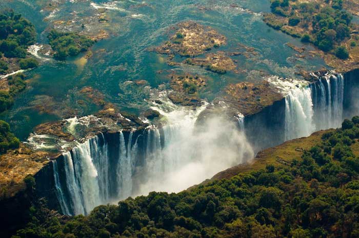 The Most Dangerous Tourist Attractions in The World - Victoria Falls is 350-foot-high Waterfall