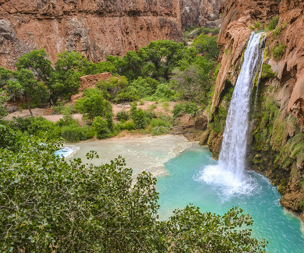 Unique Places to Visit For Tourists - Havasu Falls - Grand Canyon National Represent Heaven on Earth Park, USA