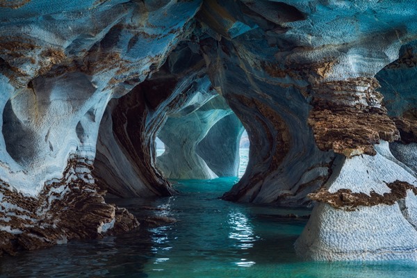 Unique Places to Visit For Tourists - Marble Caverns of Carrera Lake is Located in Chile