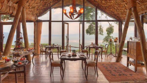 The Most Beautiful Restaurants in The World - Ngorongoro Crater Lodge Faces Fascinating Landscapes Nearby