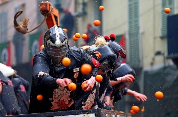 Carnival of Ivrea is Orange Fruit Located in Italy - The Best Carnivals in Europe