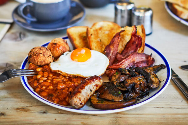 The United Kingdom - English breakfast A Full Meal For Hungry People in The Morning