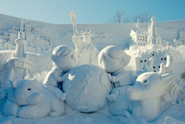 Sapporo Snow Festival Showcasing Snow Structure - Winter in Japan
