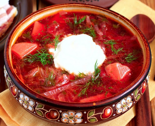 Tourist Attractions in Russia - Borcsh A Soup With Vegetables And Potatoes