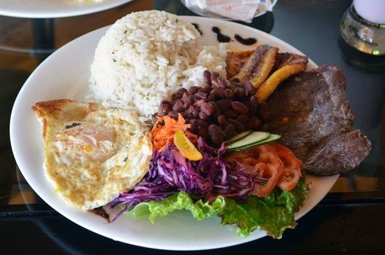 Costa Rica Travel Tips - Casado A Rice, Beans And Grilled Meat Dish