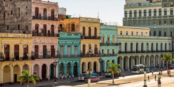 Tourist Spots in Cuba - Havana With Many Classic Cars With Unique Architecture