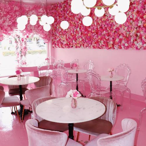 Pink Rose Cafe is Located on La Messa Blvd - Top Coffee Shops in San Diego