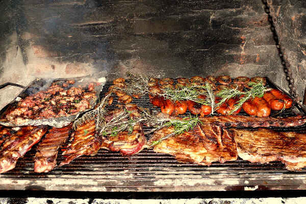 Asado Meat Barbeque for Family Gatherings - Traditional Food in Argentina