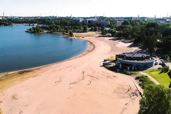 Hietaniemi Beach and Region for Playing Games and Family Hangout