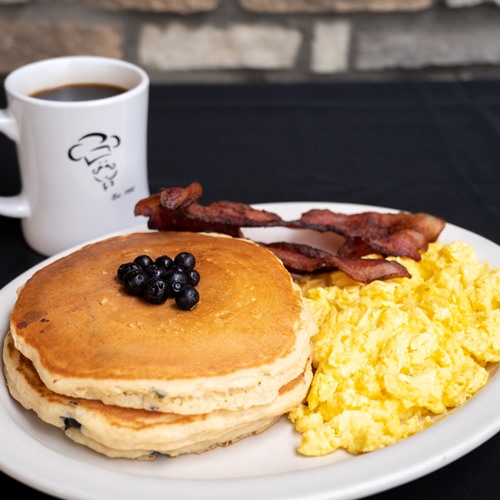 Biscuits Café in Fountain Square is one of Best Cafes in Phoenix for American Style Breakfast and Pancakes and Blueberries