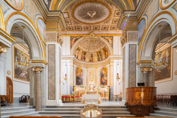 The Church of Basilica Sant'Antonino is a Beautiful Church with Marble Pillars and Magnificent Altar