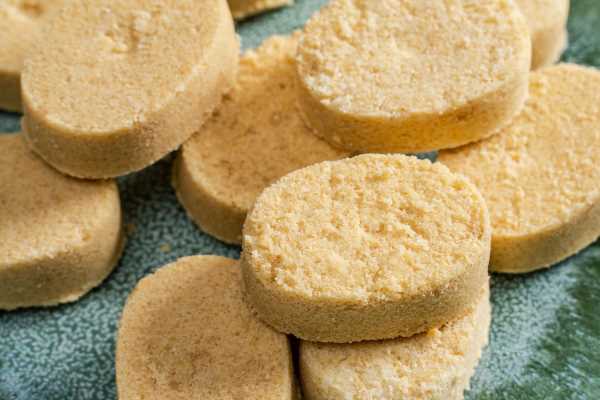 Polvoron Soft Shortbread is Made from Milk and is Shaped in Bite-sized ones