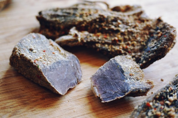 Biltong Dried-Aged Meat is Widely Available in Markets in Cape Town