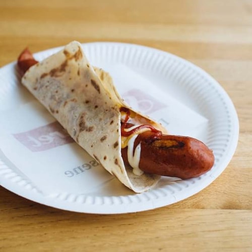 Hot dog with Flat Bread or Pølse Found in Every Street Food Stall and Markets - Cheapest Norwegian Food