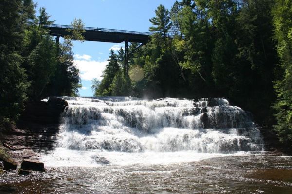 Agate Falls Scenic Site is located North Wisconsin and in Trout Creek in Ontonagon County