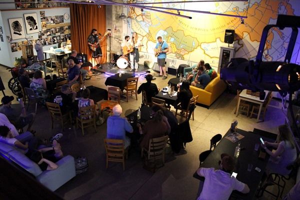 Cargo Coffee is a Good Place for Working and Live Performances located in the Constellation Apartments